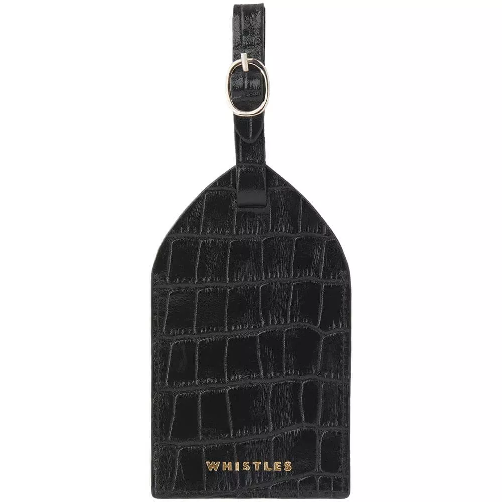 Whistles Shiny Croc Luggage Tag